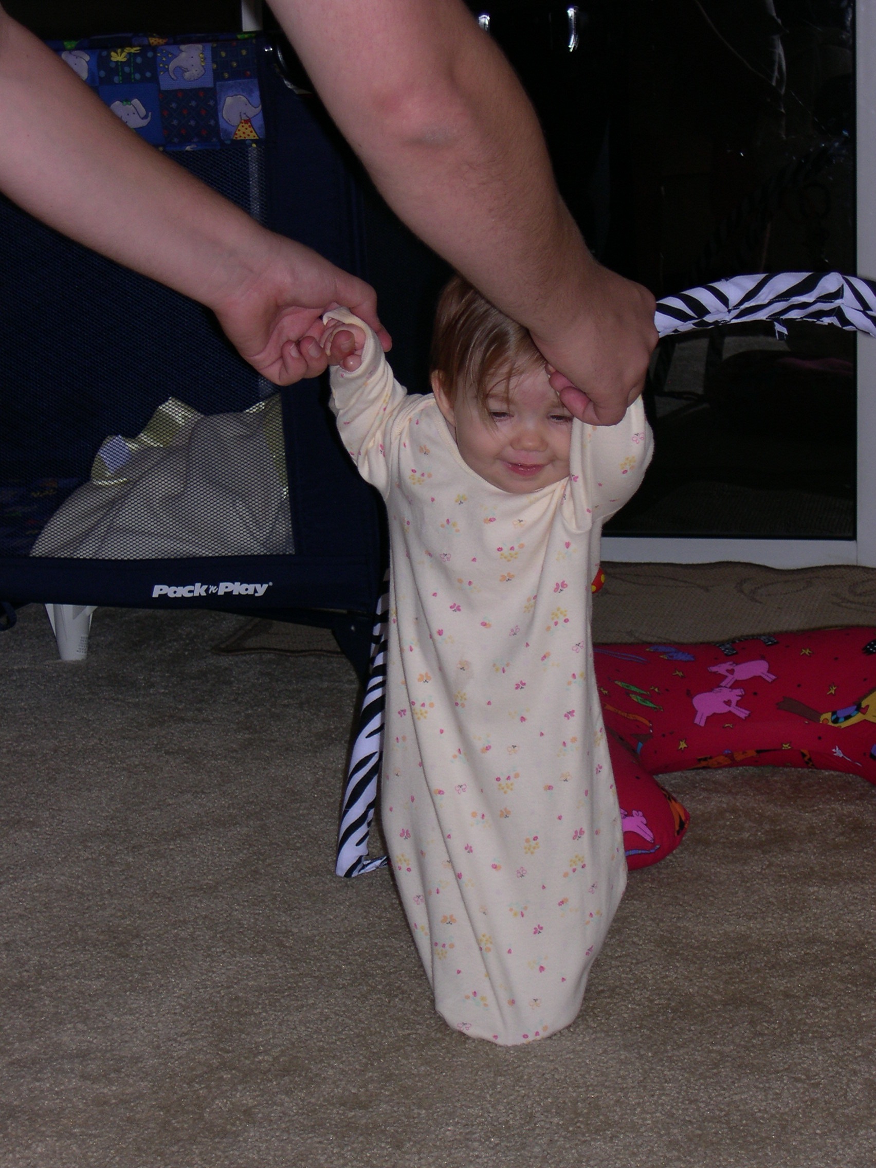 standing up